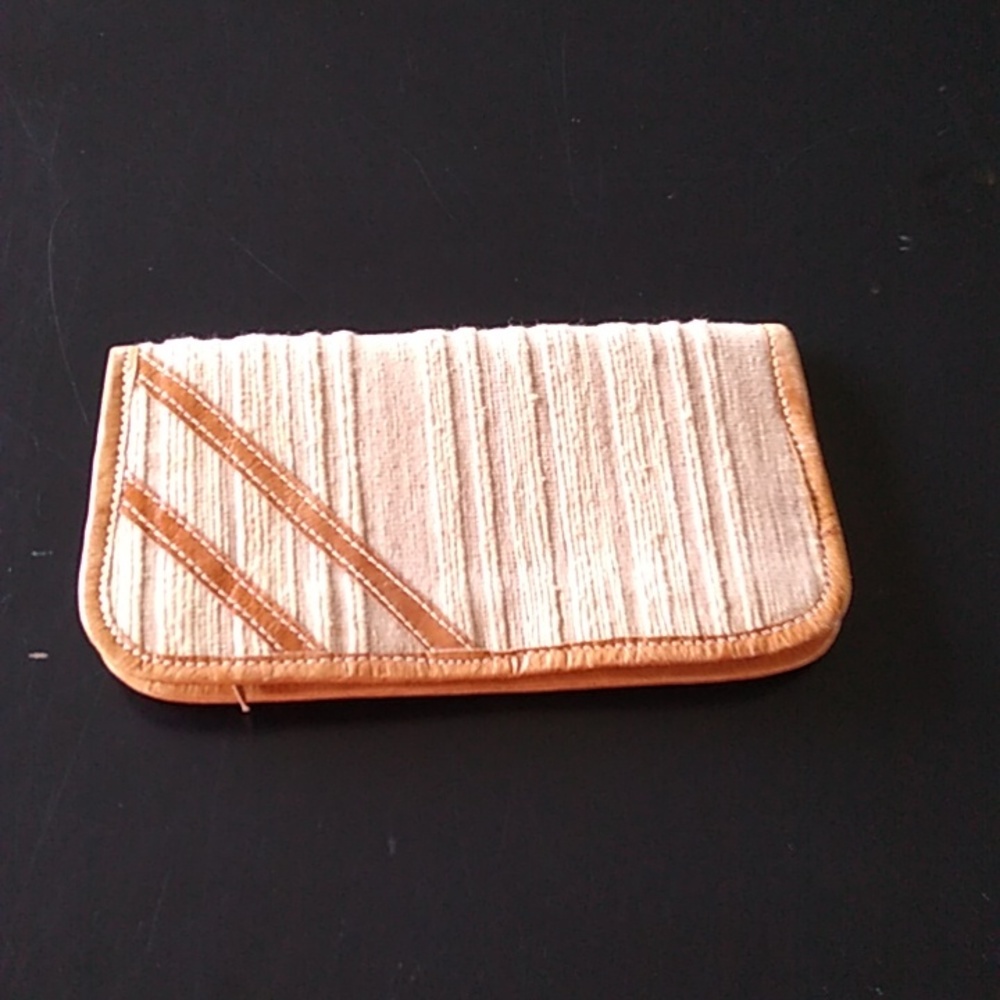Wallet Genuine Leather With Cloth Made in India Wallet/Clutche